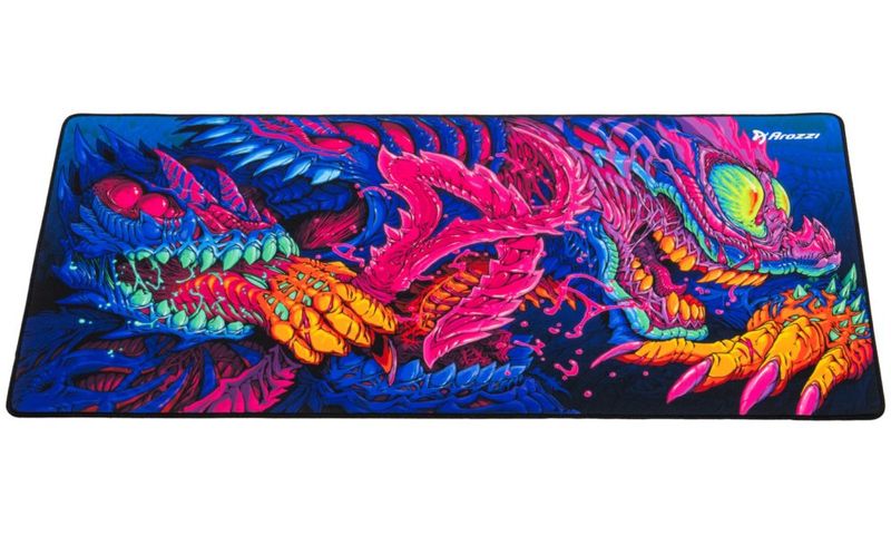 AROZZI ZONA Mousepad XL Grime Dweller/ XL podložka na stůl/ 900x420x4 mm/ voděodolná Podložka pod myš, 900×420×4mm, mikrovlákno, protiskluzová guma, vodeodolná, modro-ružová