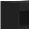 vidaXL Komoda s LED svetlami čierna 181,5x37x100 cm