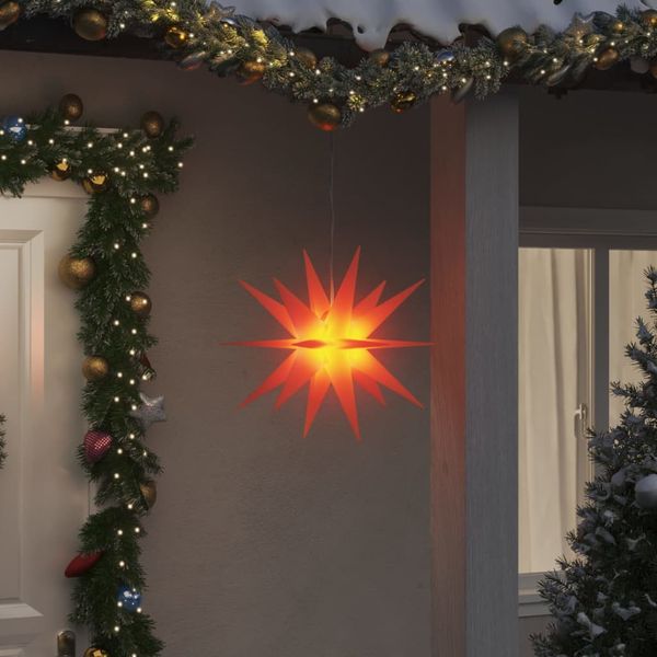 vidaXL Vianočné svetlá s LED 3 ks skladacie červené 43 cm