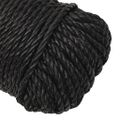 vidaXL Pracovné lano čierne 8 mm 25 m polypropylén