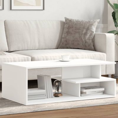 vidaXL Konferenčný stolík biely 102x55x35 cm kompozitné drevo
