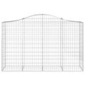 vidaXL Oblúkové gabionové koše 8 ks 200x50x120/140 cm pozink. železo