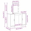 vidaXL Toaletný stolík Hnedá 102 x 33 x 135 cm Kompozitné drevo