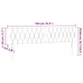 vidaXL Čelo postele s LED krémové 180x7x78/88 cm látka