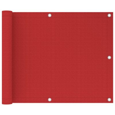 vidaXL Balkónová markíza červená 75x300 cm HDPE