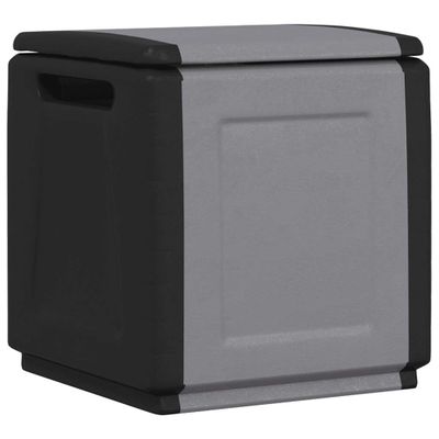 vidaXL Záhradný úložný box 54x53x57 cm 130 l šedo-čierny