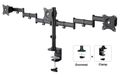 Neomounts Select NM-D135D3BLACK/Držák displeje/na stůl/10-27"/svorka+průchodka/VESA 100X100/nosn.3x 8kg/3 displeje/čern Držák, VESA, stolní, pro 3 ploché monitory, úhloprícka 10"-27", náklon, otácení, rotace, nosnost 24kg, cerný