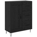 vidaXL Highboard Čierny dub 69,5 x 34 x 180 cm Kompozitné drevo