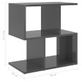 vidaXL Nočné stolíky 2 ks, lesklé sivé 50x30x51,5 cm, kompozitné drevo
