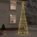 vidaXL Vianočný stromček z kužeľa, teplá biela, 500 LED diód, 100x300 cm
