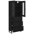 vidaXL Highboard 2 ks Čierny dub 69,5 x 34 x 180 cm Kompozitné drevo