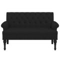 vidaXL Lavica s operadlom čierna 120x62x75,5 cm látka