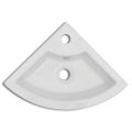 vidaXL Umývadlo s prepadom 45x32x12,5 cm, biele