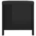 vidaXL Úložný box+podložka, lesklý čierny 105x40x45cm kompozitné drevo