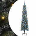 vidaXL Umelý vianočný stromček Zelená 180 cm PVC, plast a oceľ