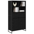 vidaXL Servírovacia skriňa Čierny dub 81 x 36 x 150.5 cm