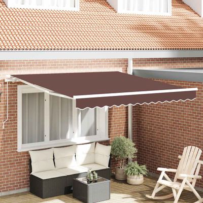 vidaXL Ručne zaťahovacia markíza hnedá 300x250 cm