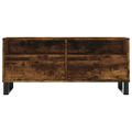 vidaXL TV skrinka dymový dub 100x34,5x44,5 cm kompozitné drevo