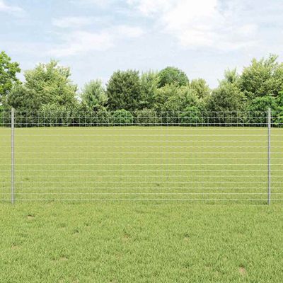 vidaXL Zabudovaný plotový stĺpik 11 ks Strieborná 120 cm