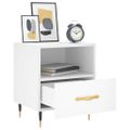 vidaXL Nočné stolíky 2 ks biele 40x35x47,5 cm kompozitné drevo
