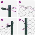 vidaXL Hexagonálny plotový základ 100 x 0,6 m PVC potiahnutá oceľ Sivá