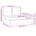 vidaXL Boxspring posteľ matrac a LED kapučínová 180x200 cm umelá koža