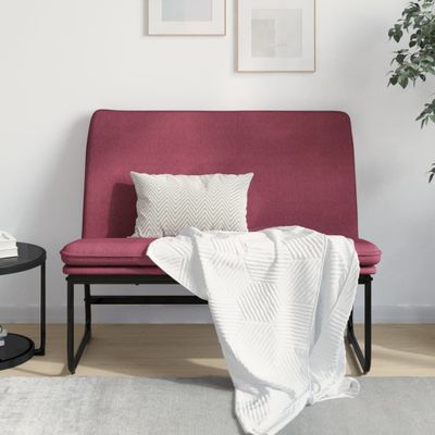 vidaXL Lavička vínovo-červená 100x75x76 cm látka
