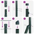vidaXL Zváraná drôtená ohrada na upevnenie 10 x 1,4 m Zelená Sieťovina