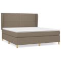 vidaXL Posteľný rám boxspring s matracom sivohned 160x200 cm látka