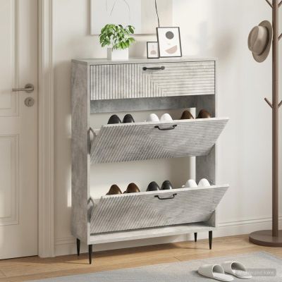 vidaXL Skriňa na topánky HAARLEM 78 x 24 x 103 cm Kompozitné drevo