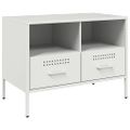 vidaXL TV skrinky 2 ks biele 68x39x50,5 cm oceľ