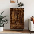 vidaXL Vysoká skrinka dymový dub 69,5x31x115 cm kompozitné drevo