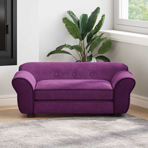 vidaXL Pohovka pre psa, vínovo červená 72x45x30 cm, plyš