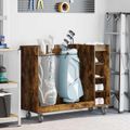 vidaXL Golfová skriňa s kolesom Dymová dub 120 x 45 x 98 cm