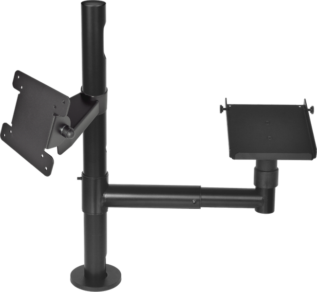 Virtuos Pole - Zostava - stojan 500 mm s predlž. ramenom a držiakmi VESA a pokladničnej tlačiarne
