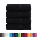 vidaXL Prémiové umývacie utierky SOLUND 4 ks čierne 30x30 cm 600 g/m²