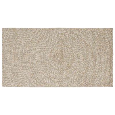 vidaXL Kusové koberce Prírodná a biela 80 x 150 cm Juta