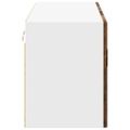 vidaXL Nástenný sklenený kabinet LUCCA Dymový dub 80 x 31 x 40 cm