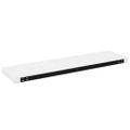 vidaXL Plávajúce nástenné police 2 ks, lesklé biele 90x23,5x3,8cm, MDF