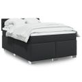 vidaXL Boxspring posteľ s matracom čierna 140x200 cm umelá koža