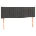vidaXL Posteľný rám boxspring s matracom tmavosivý 140x190 cm zamat