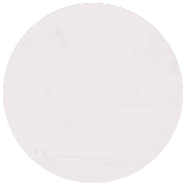vidaXL Stolová doska biela Ø50x2,5 cm masívna borovica