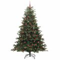 vidaXL Umelý vianočný stromček Zelená 240 cm PVC, kov a plast