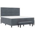 vidaXL Posteľ s pružinovým rámom Tmavo šedá 200 x 180 cm Zamat