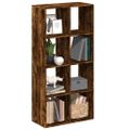 vidaXL Rozdeľovacia knižnica dymový dub 69,5x29x137,5 cm kompoz. drevo