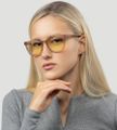 GUNNAR kancelářske/herní dioptrické brýle  TINDRA READER ROSE LATTE * jantarová skla * BLF 65 * dioptrie +1.5 GUNNAR kancelárske/herní dioptrické brýle  TINDRA READER ROSE LATTE * jantarová skla * BLF 65 * dioptrie +1.5
