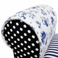 vidaXL Lavička, patchwork, modro biela