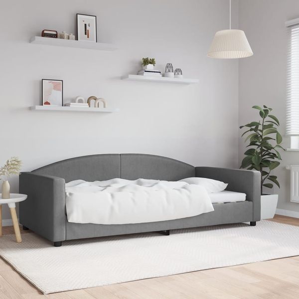 vidaXL Posteľný rám tmavosivý 100x200 cm látka