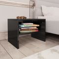 vidaXL Nočné stolíky 2 ks čierne 40x30x30 cm drevotrieska vysokolesklé