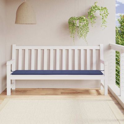 vidaXL Podložka na záhradnú lavičku námornícka modrá 200x50x4cm oxford